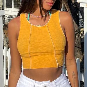 Princess Polly Christa Top Orange NWOT